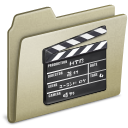 Light Brown Movies Old Icon 128x128 png